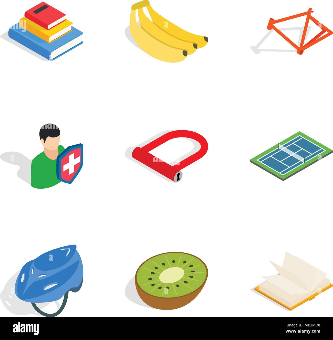 Lifespan icons set, isometric style Stock Vector