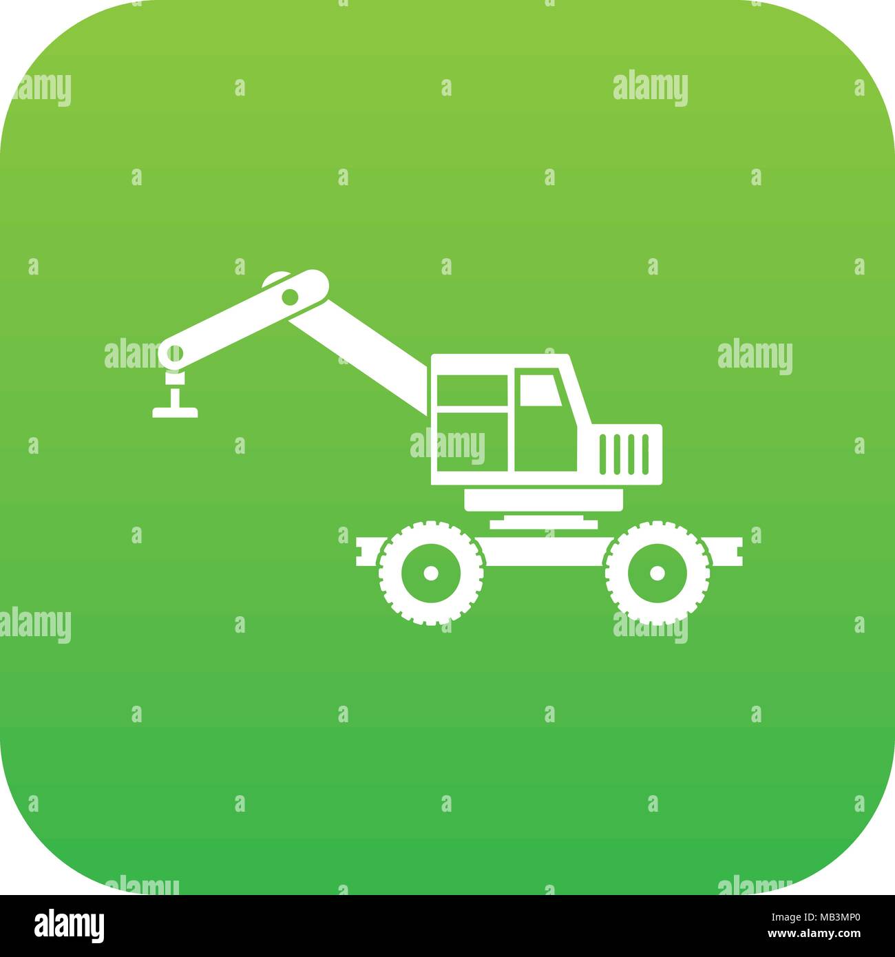 Crane truck icon digital green Stock Vector Image & Art - Alamy