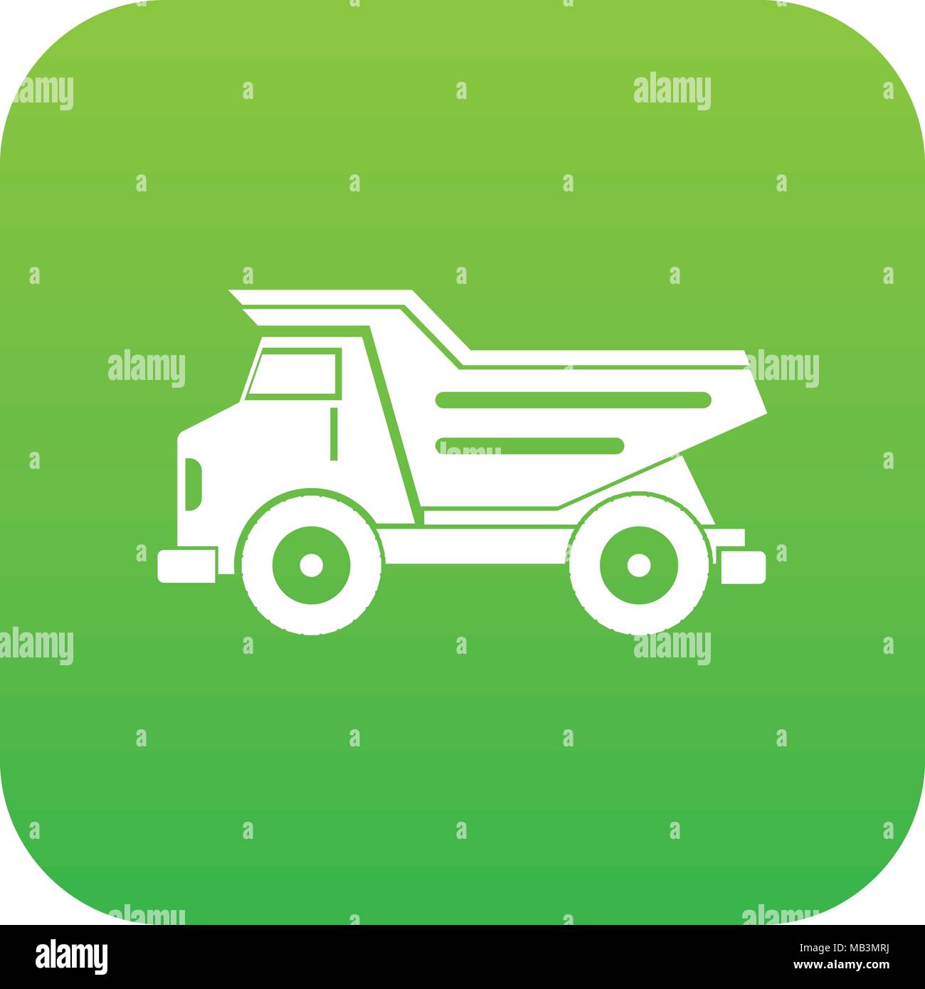 Dump truck icon digital green Stock Vector Image & Art - Alamy