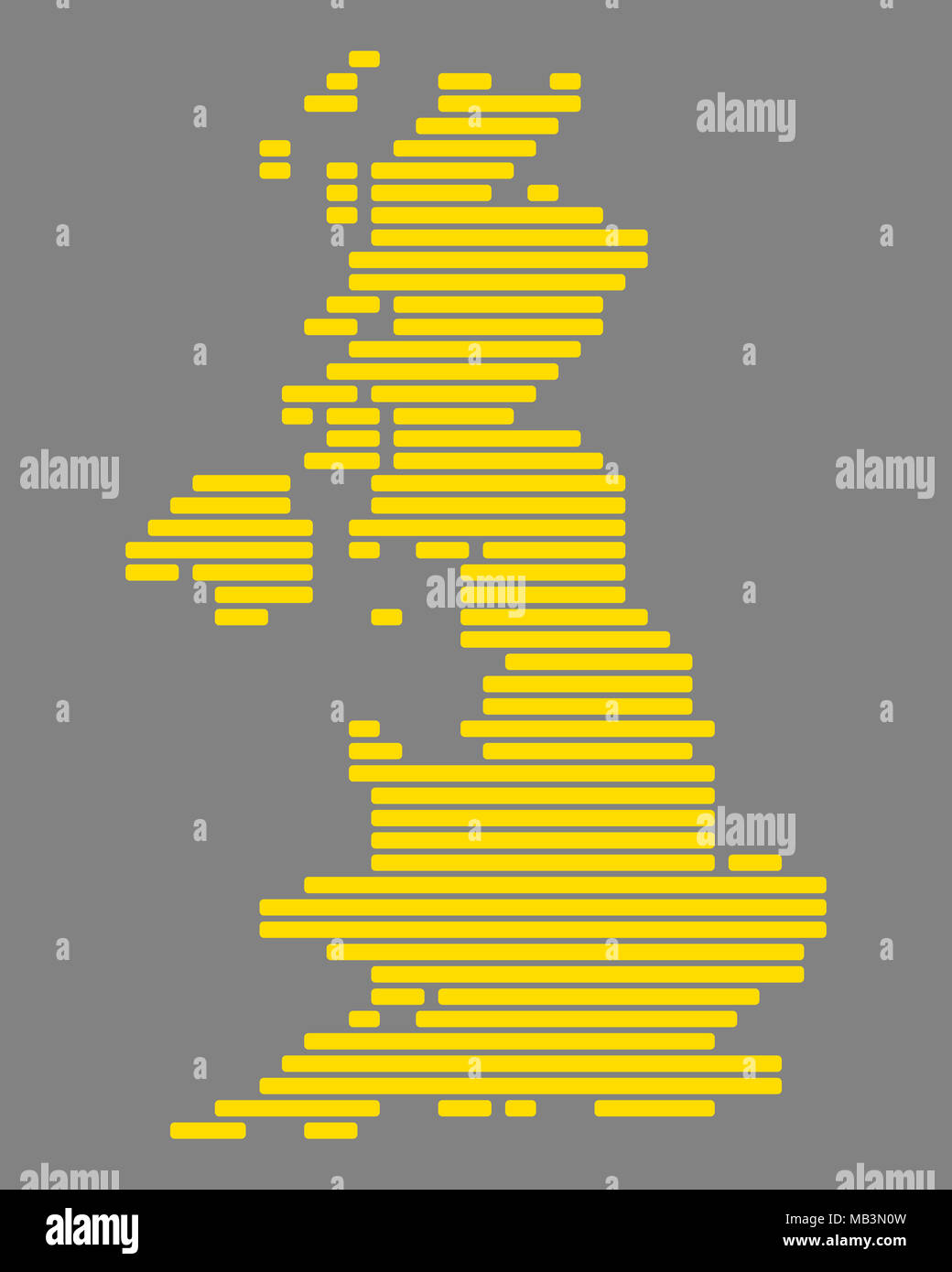Map of Great Britain Stock Photo - Alamy