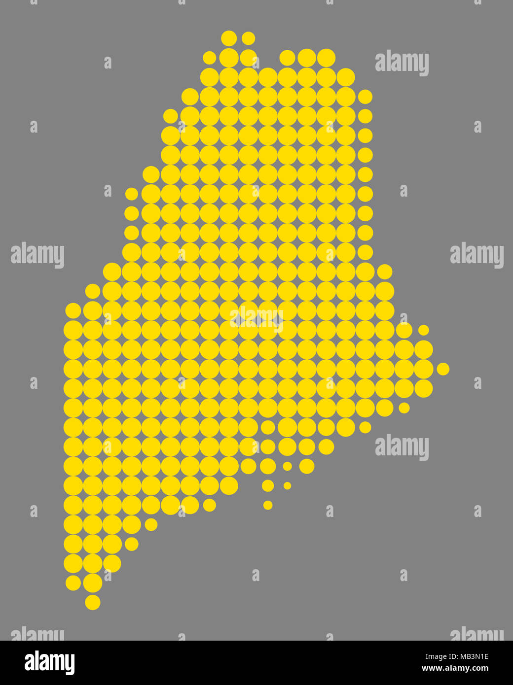 Map of Maine Stock Photo Alamy