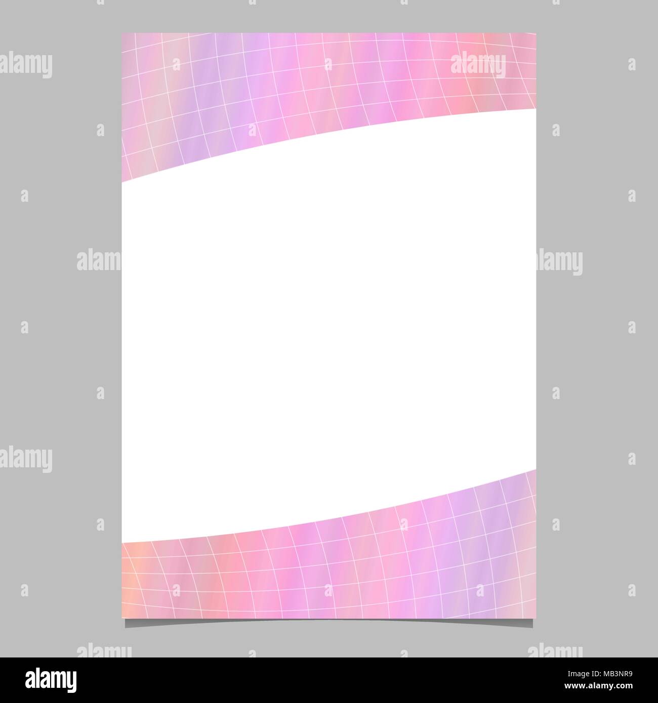 Abstract gradient curved grid brochure, flyer template - vector stationery background graphic Stock Vector