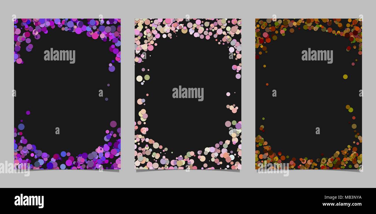 Random Border Pattern Random dot background round brochure border design set Stock Vector ...