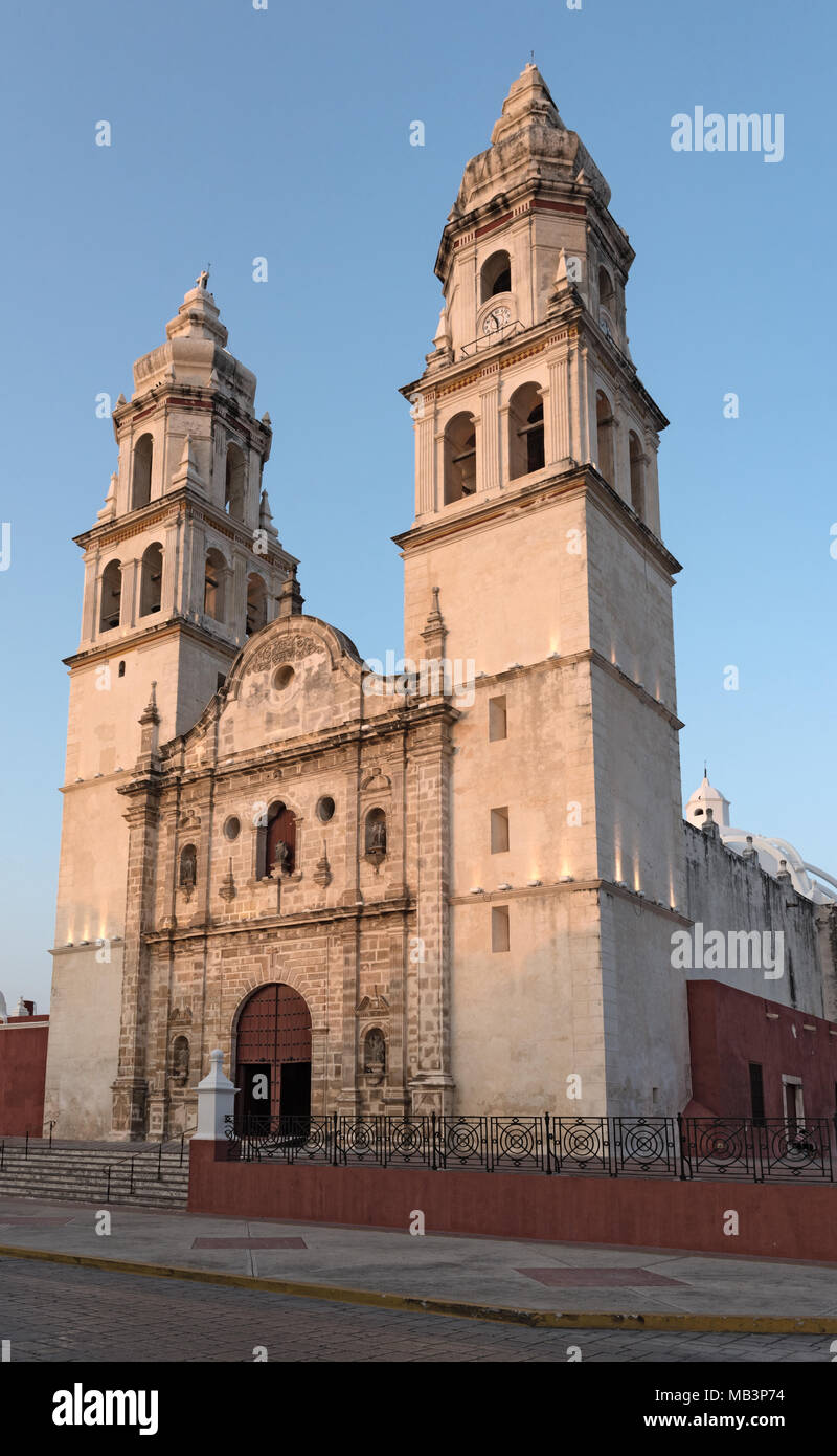 the cathedral san francisco de campeche, yucatan, mexico Stock Photo