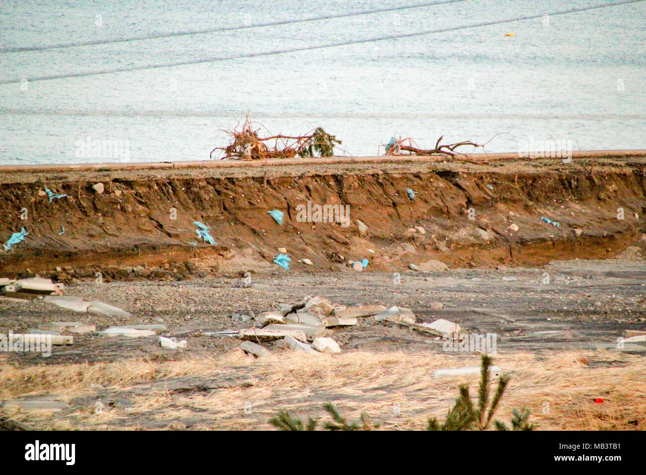 Tsunami destruction japan