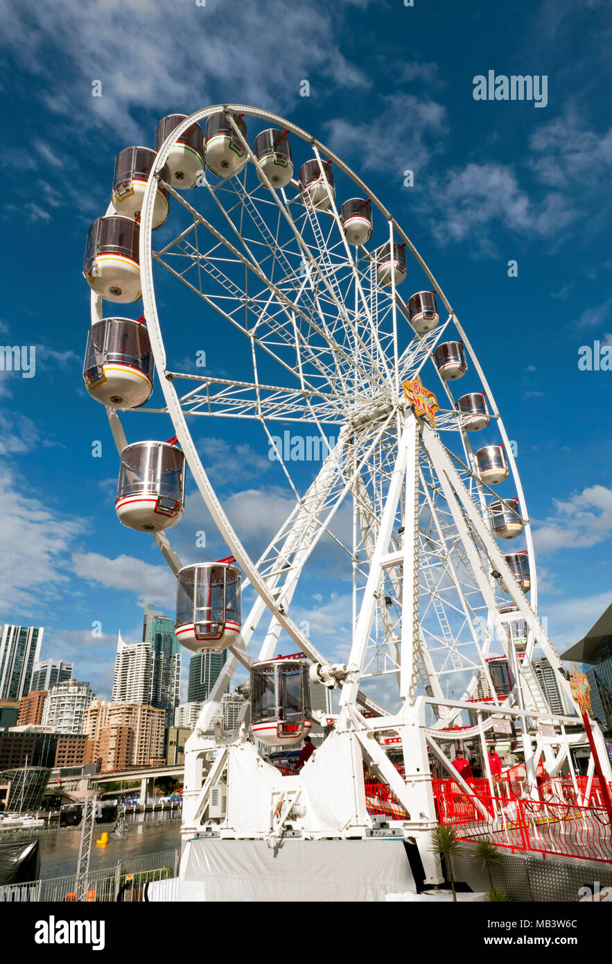 Star of the Show Ferris Wheel, Darling Harbour, Sydney, New South Wales, Australia Stock Photo