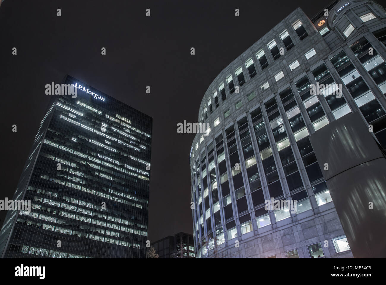 Night Photography on the Isle of Dogs Stock Photo
