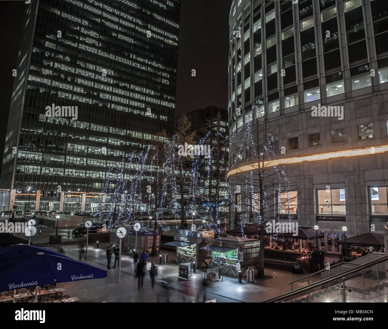 Night Photography on the Isle of Dogs Stock Photo