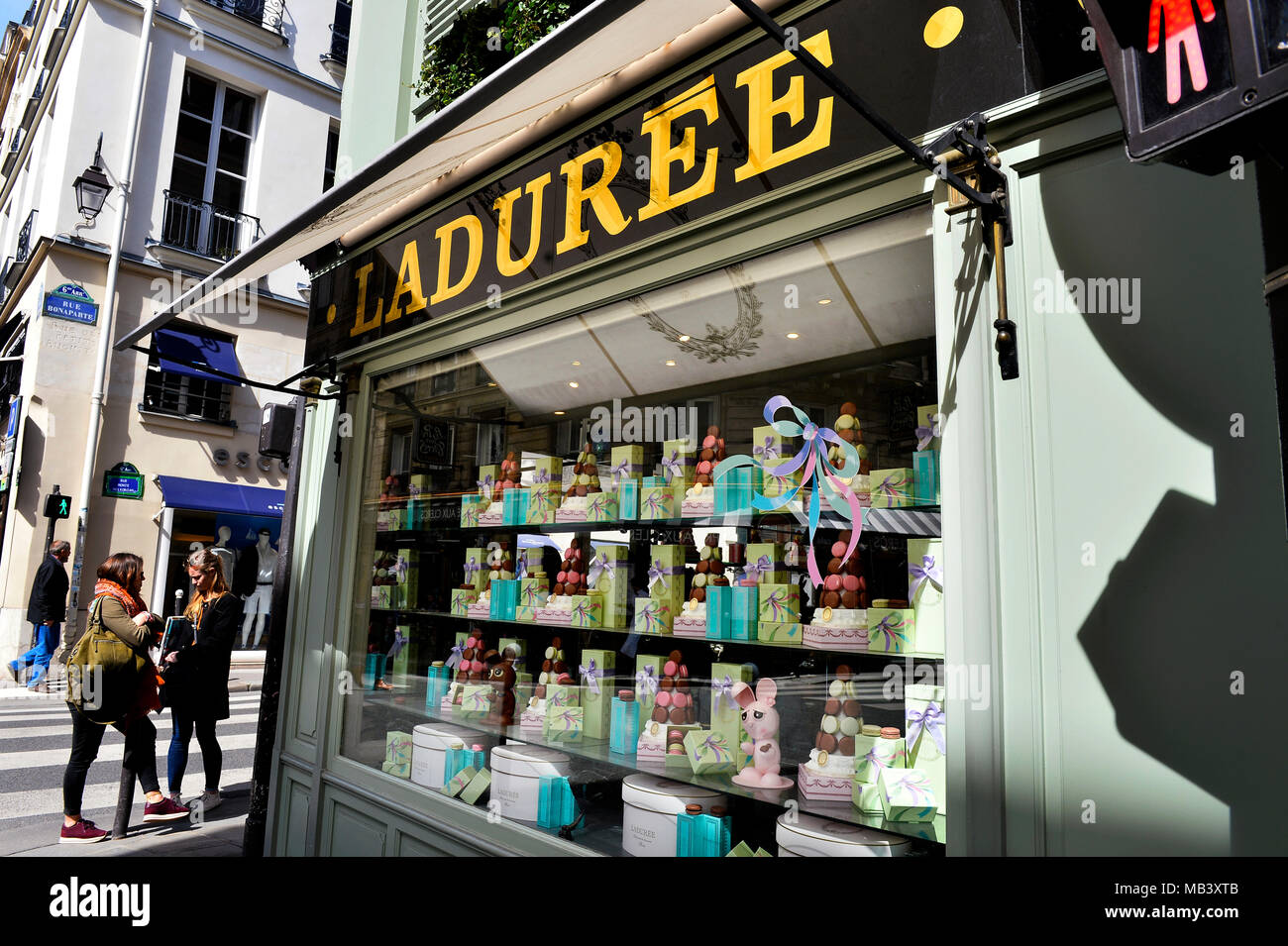 Ladurée pastry shop in Paris France Stock Photo Alamy