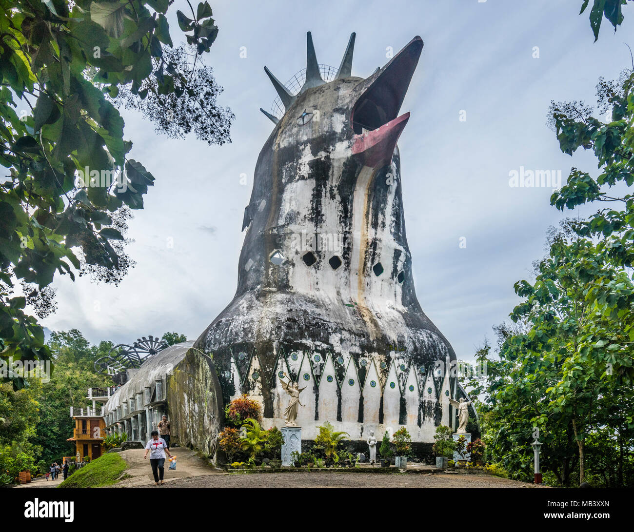 the Bukit Rhema 'Chicken Church' is actually a misconception by visitors, as it is meant to be dove-shaped and is rather a House of Prayer, than a chu Stock Photo