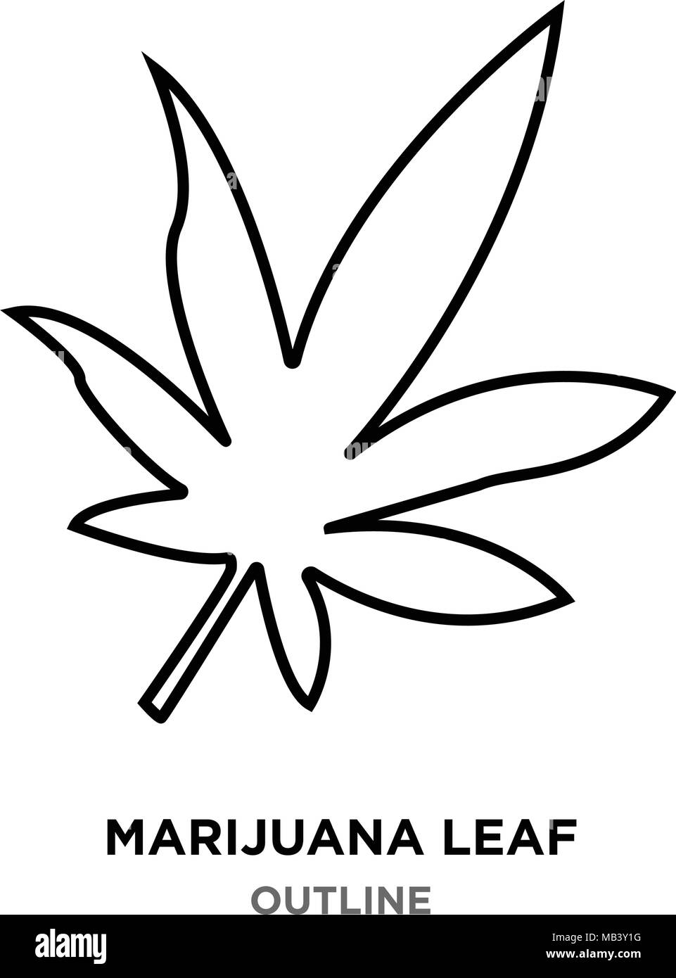 Cannabis Marijuana Leaf Icon Outline Stock Photos & Cannabis Marijuana