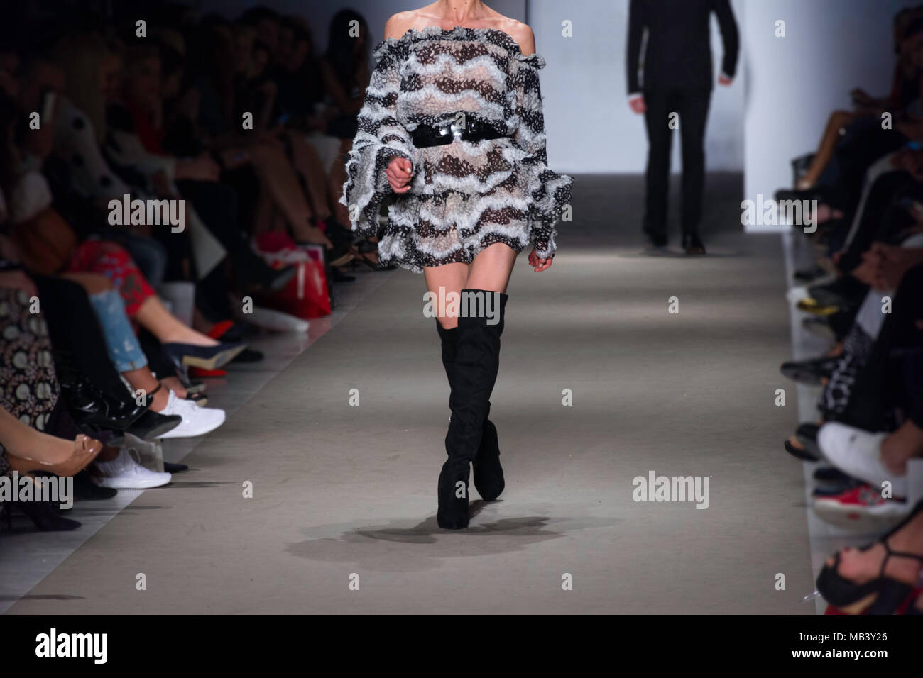 Models walk runway for Athens Fashion Week Stock Photo - Alamy