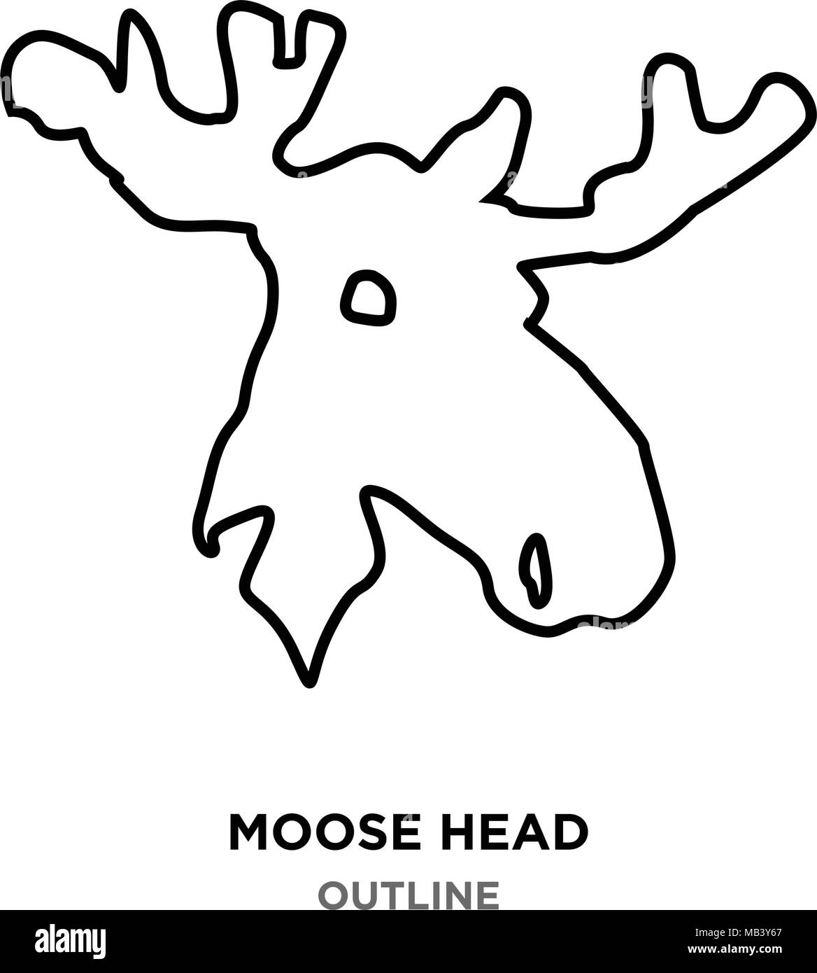 moose head outline on white background Stock Vector Image & Art - Alamy moose-head-outline-on-white-background-stock-vector-image-art-alamy
