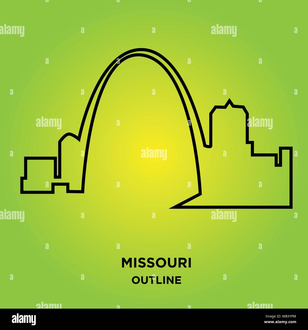 missouri outline on white background Stock Vector Image &amp; Art - Alamy