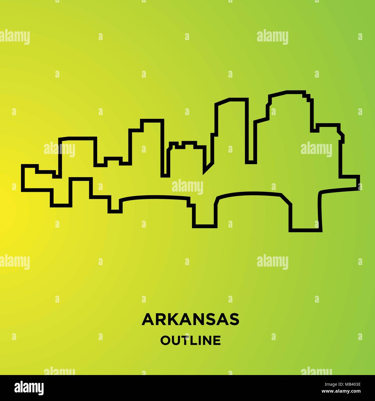 arkansas outline on green background Stock Vector Image & Art - Alamy