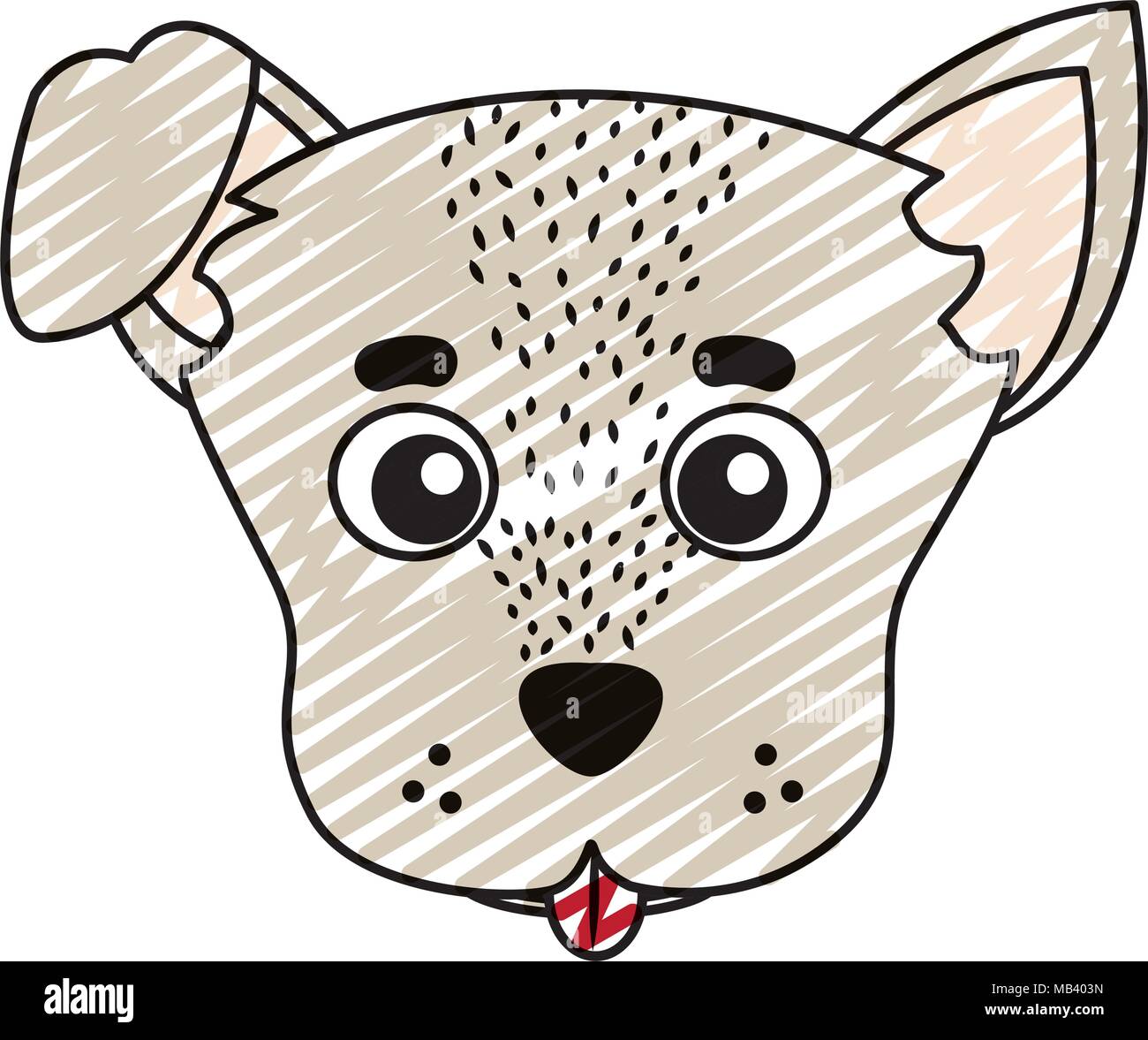 doodle cute dog head pet animal Stock Vector Image & Art - Alamy
