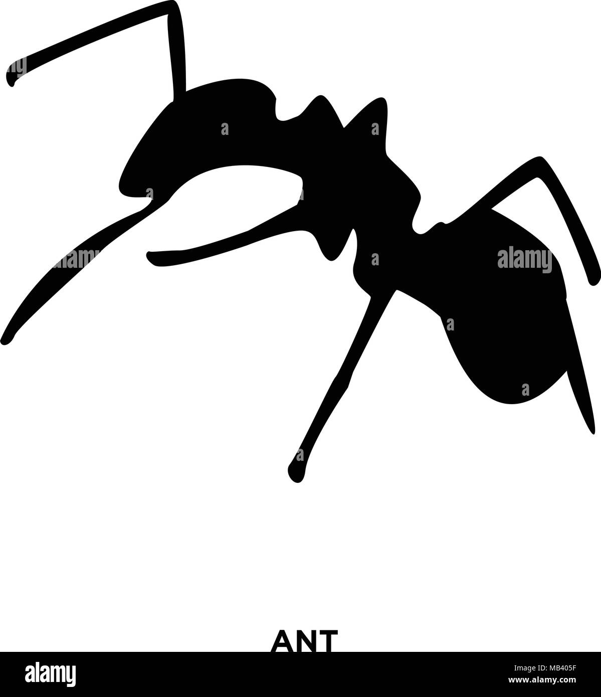 antsilhouette on white background, in black Stock Vector Image & Art ...