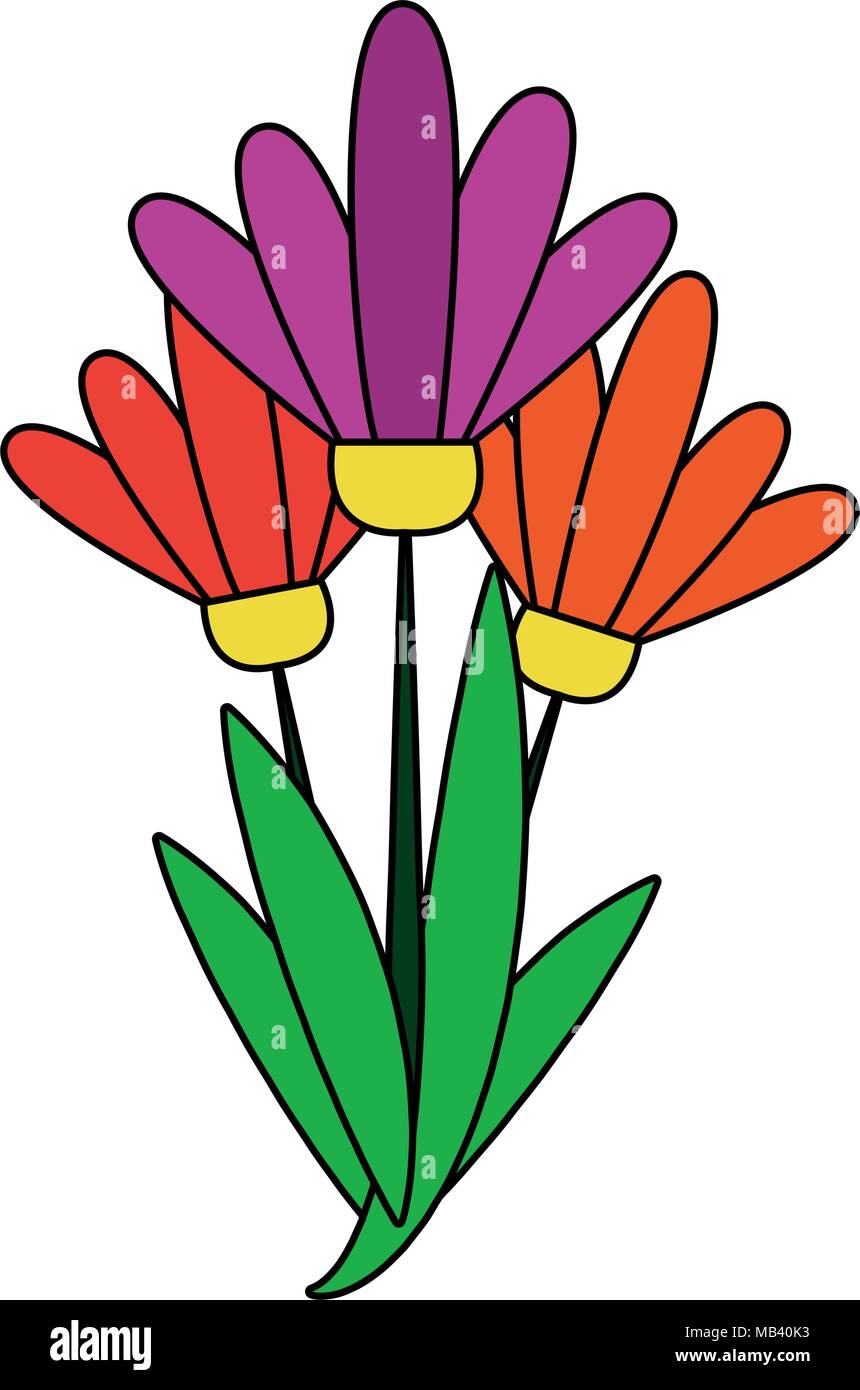 Beautiful flowers cartoon Stock Vector Image & Art - Alamy