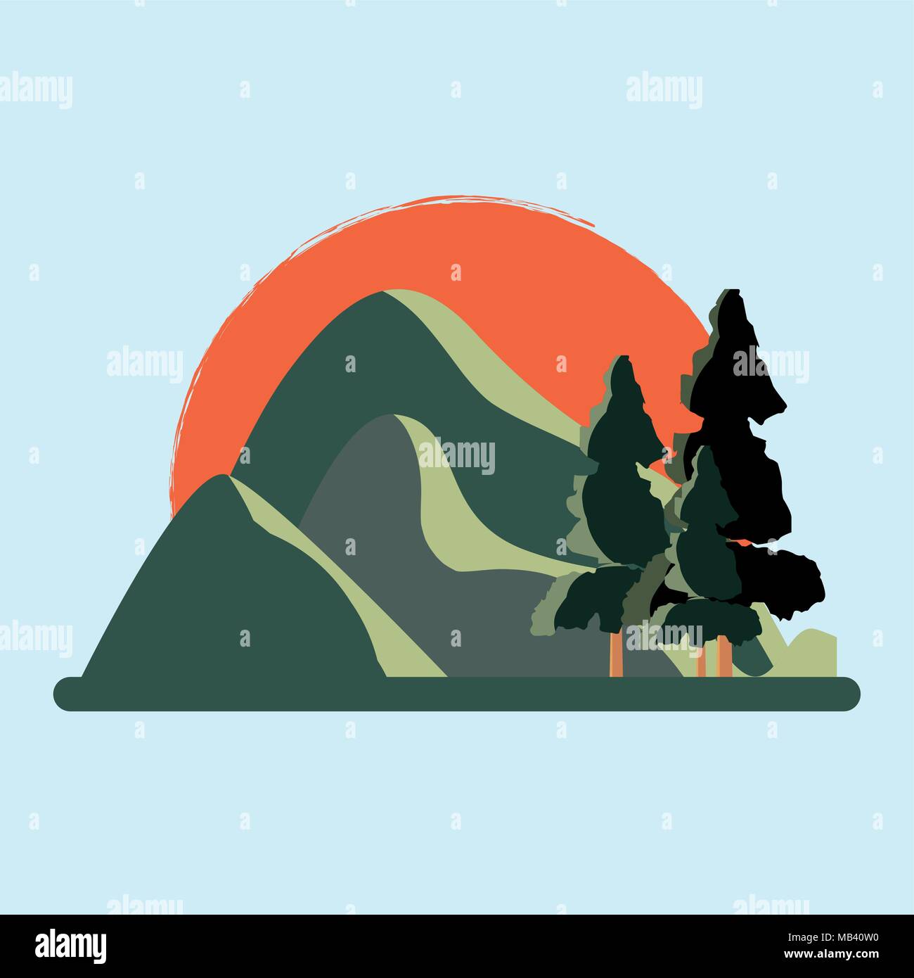 Beautiful pines Stock Vector Images - Alamy
