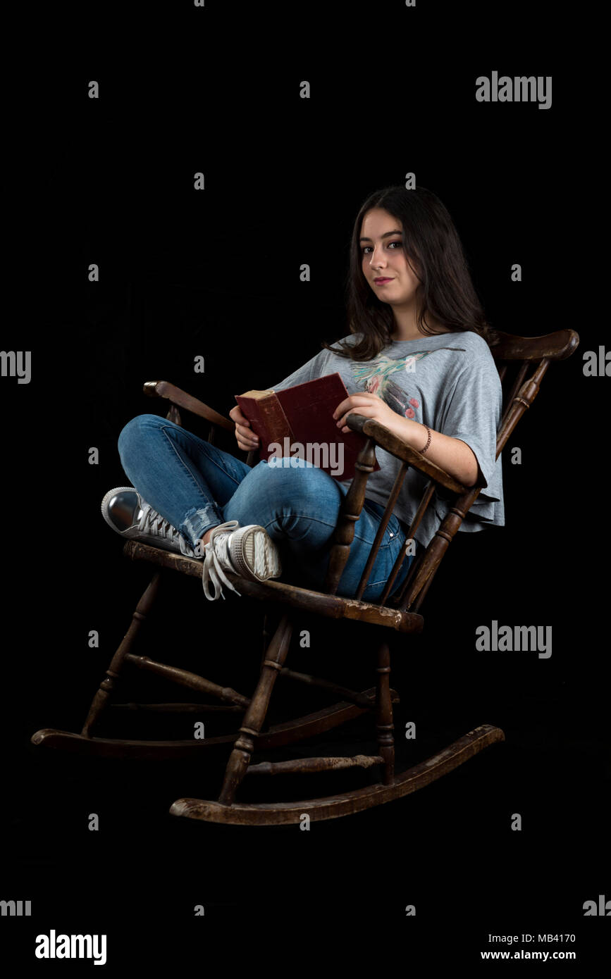 girls reading chair