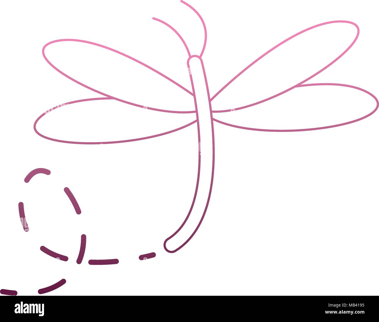 Dragon fly cartoon Stock Vector