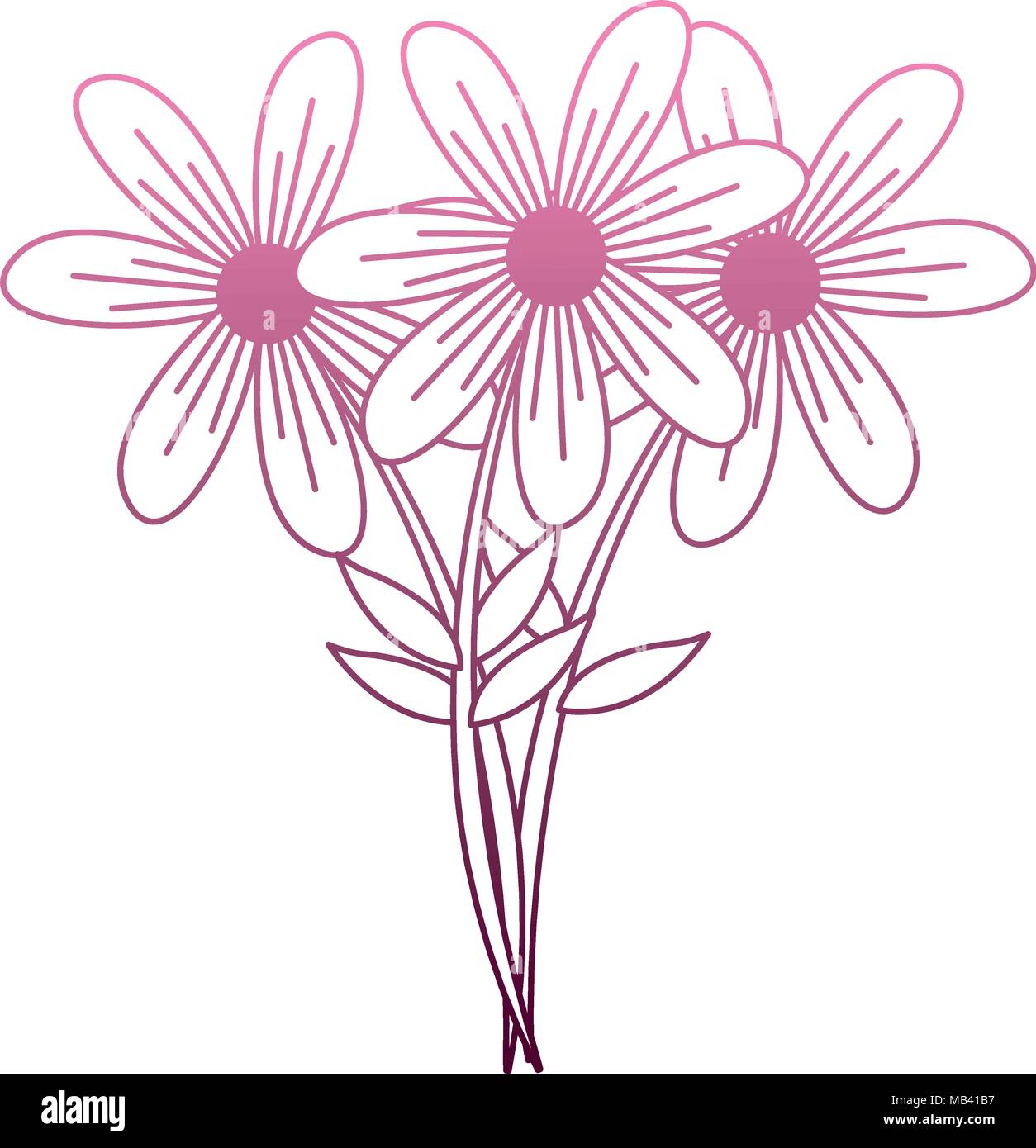 Beautiful flowers cartoon Stock Vector Image & Art Alamy