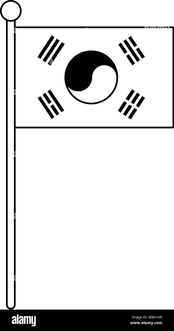 South korea usa flag Black and White Stock Photos & Images Alamy