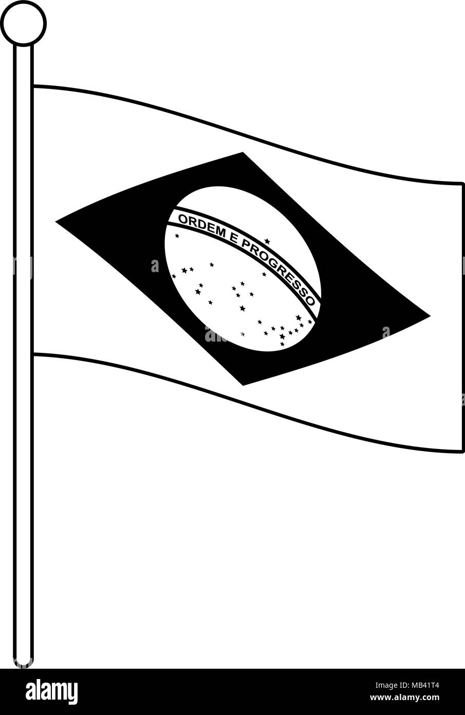 Brazil flag Black and White Stock Photos & Images Alamy