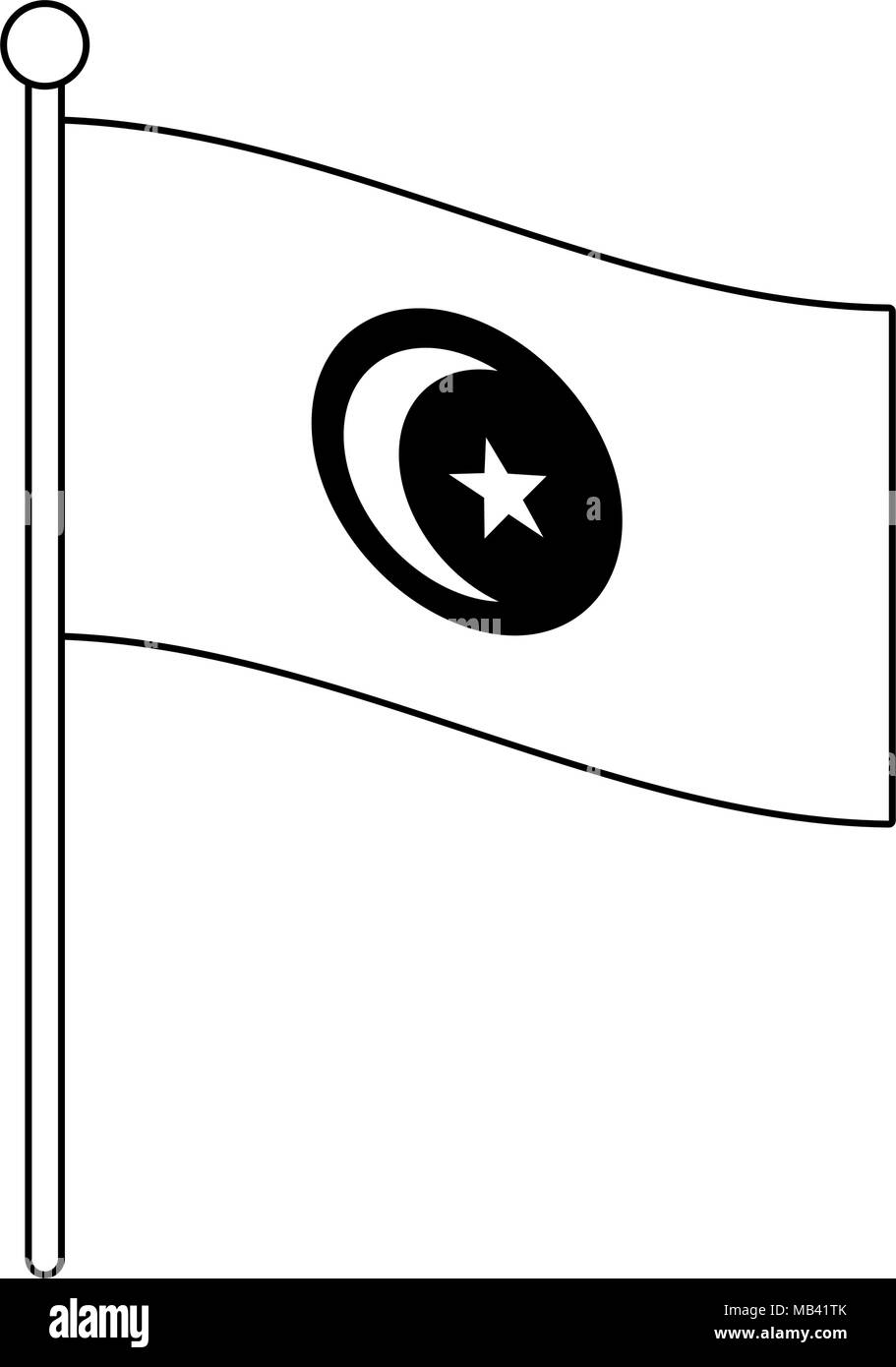 Tunisia national flag Stock Vector
