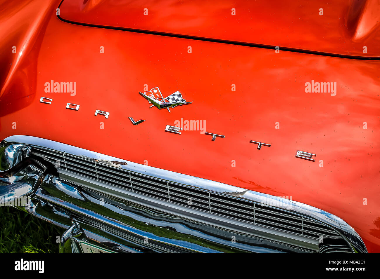 Front of Corvette-1961 Stock Photo