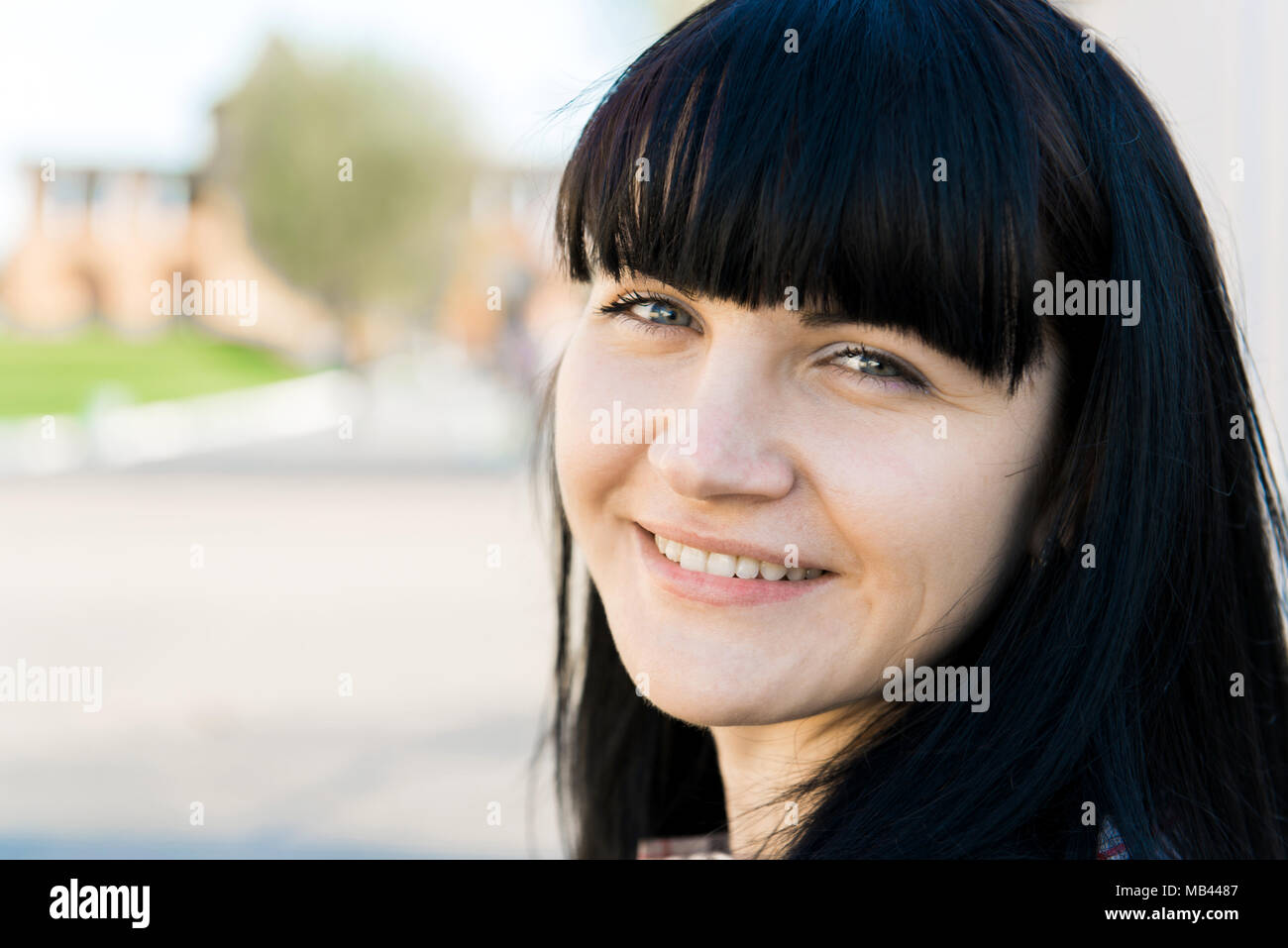 Beautiful young brunette woman hi-res stock photography and images - Alamy