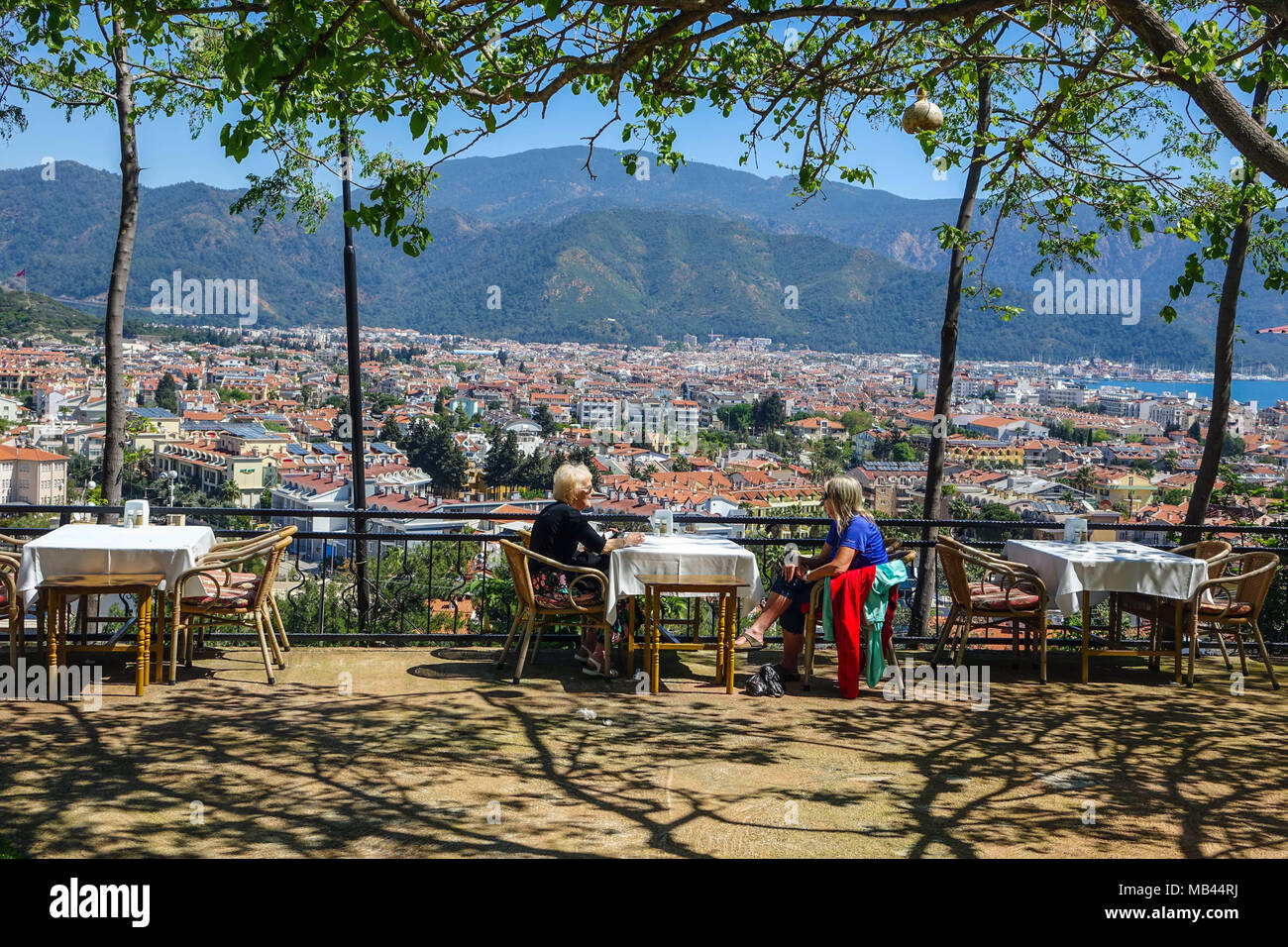 The City Of Marmaris Mugla Turkey Seen From Restaurant Above Stock Photo Alamy
