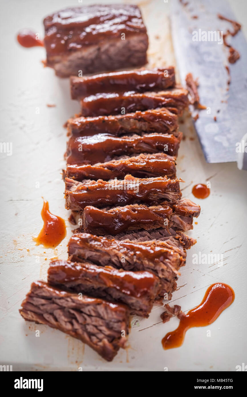 Barbecue beef brisket Stock Photo