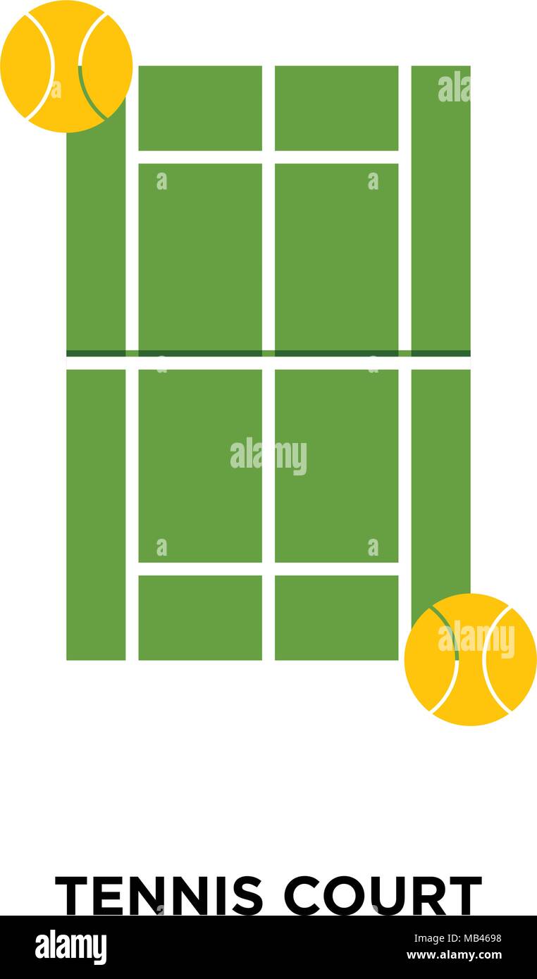 tennis court icon isolated on white background for your web, mobile and app design Stock Vector