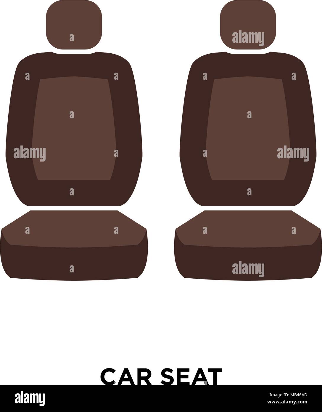 car seat icon isolated on white background for your web, mobile and app design Stock Vector