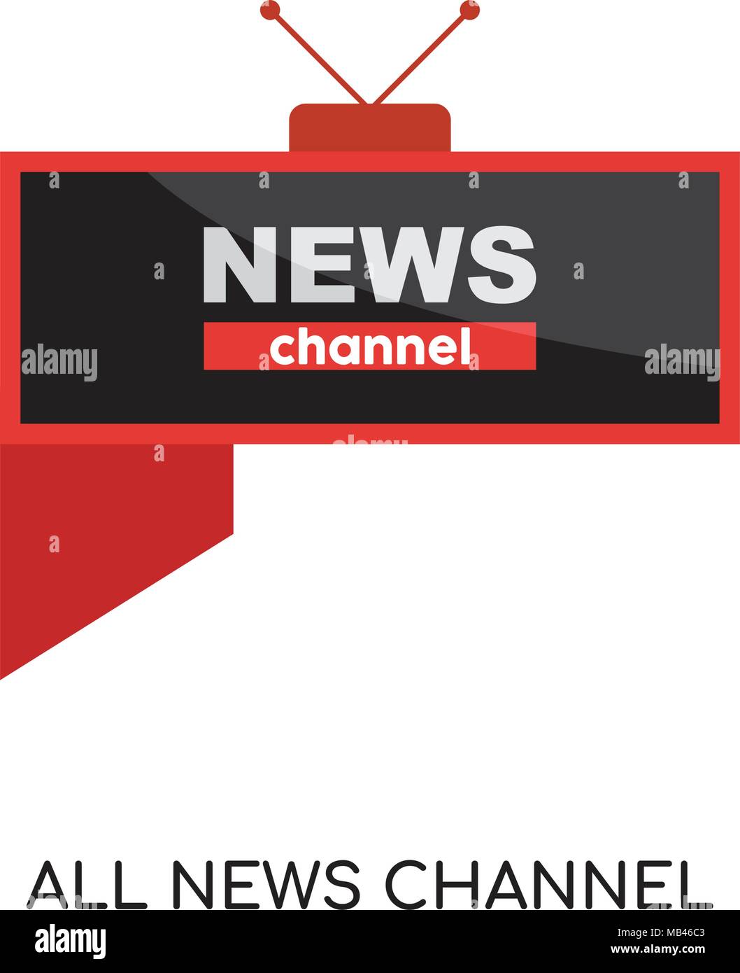 all news channel logo isolated on white background for your web, mobile and  app design Stock Vector Image & Art - Alamy