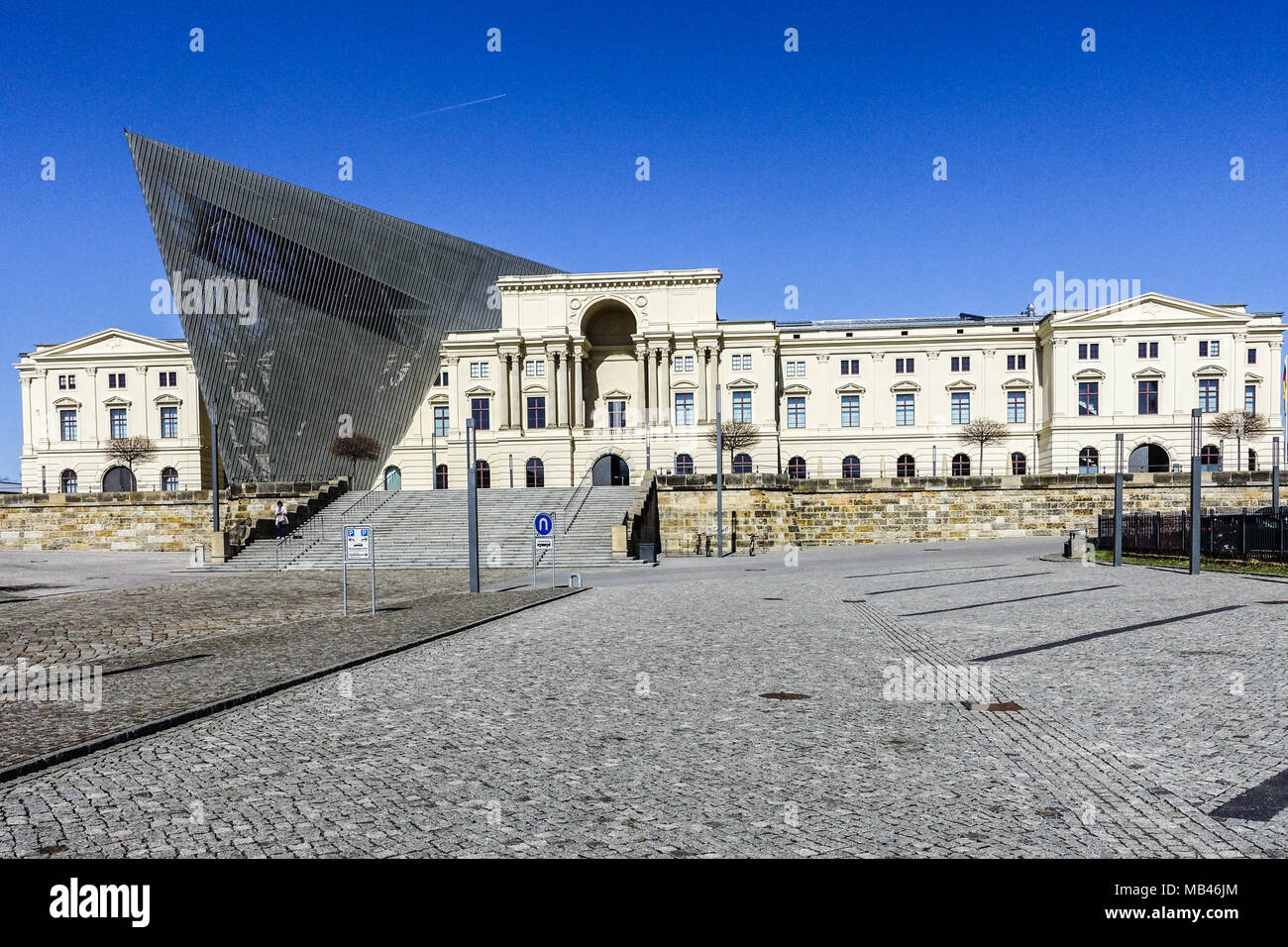 Bundeswehr Military History Museum, Dresden Contemporary Modern Architecture designed by architect Daniel Libeskind Stock Photo