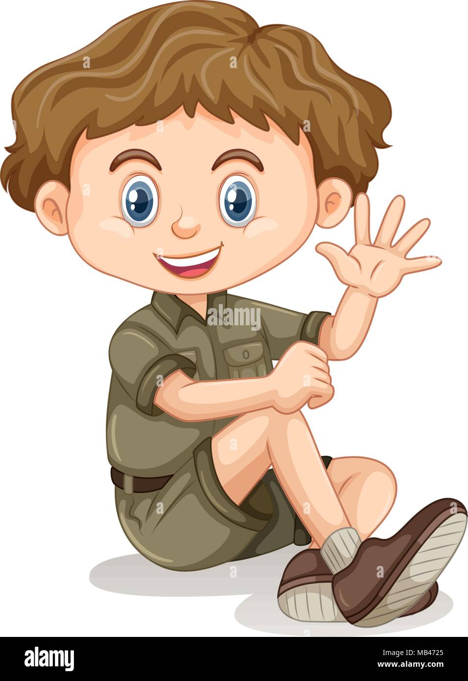 A young Boy Scout illustration Stock Vector Image & Art - Alamy