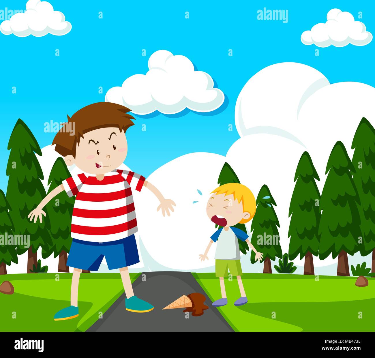 children in a park scene illustration Stock Vector Image & Art - Alamy