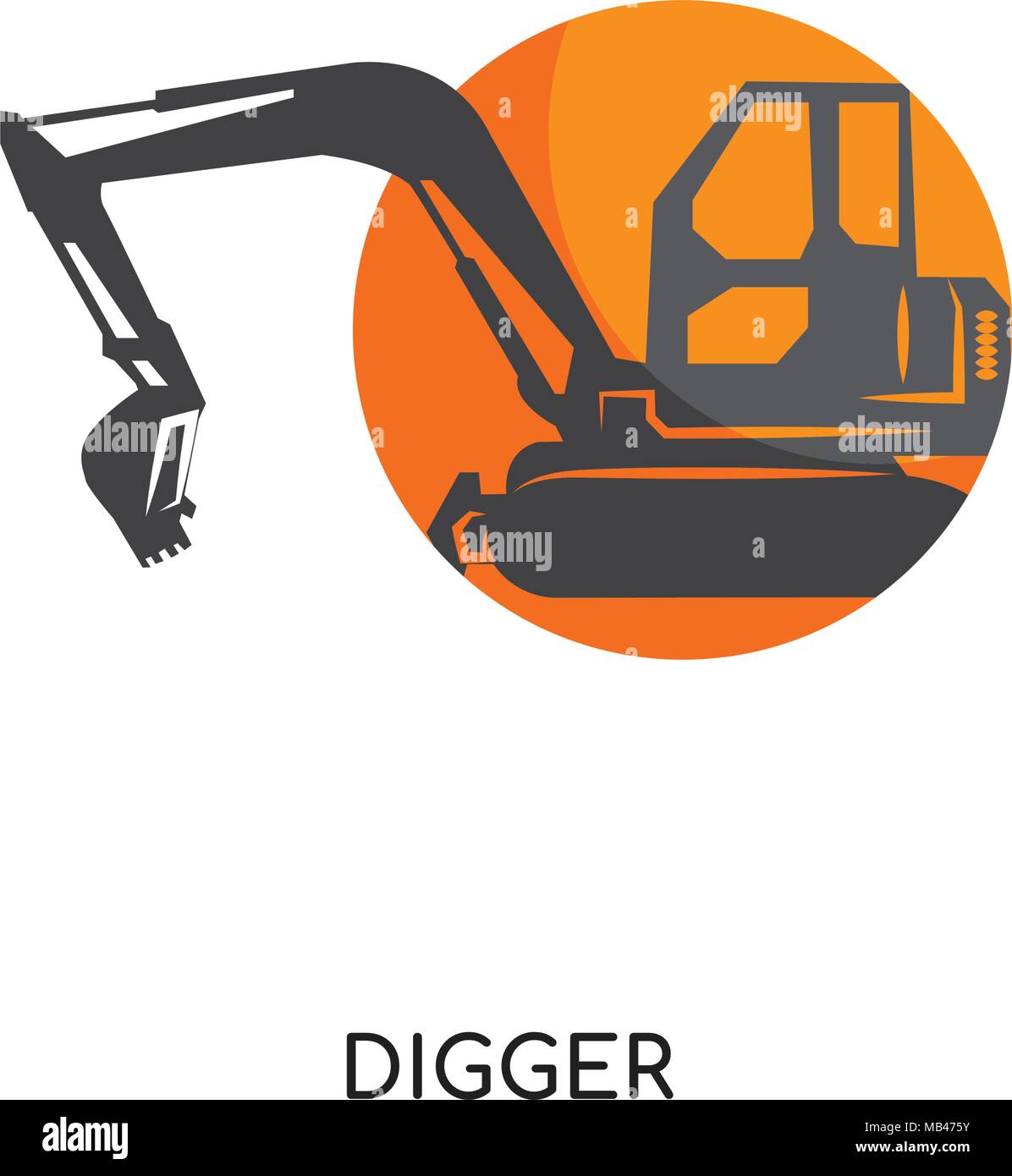 digger logo isolated on white background for your web, mobile and app ...