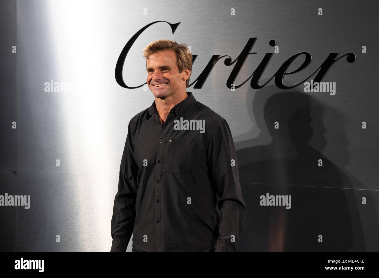 San Francisco, California, USA. 5th Apr, 2018. Surfer LAIRD HAMILTON arrives on the red carpet for the Santos de Cartier Watch Launch at Pier 48 on April 5, 2018 in San Francisco, California Credit: Greg Chow/ZUMA Wire/Alamy Live News Stock Photo