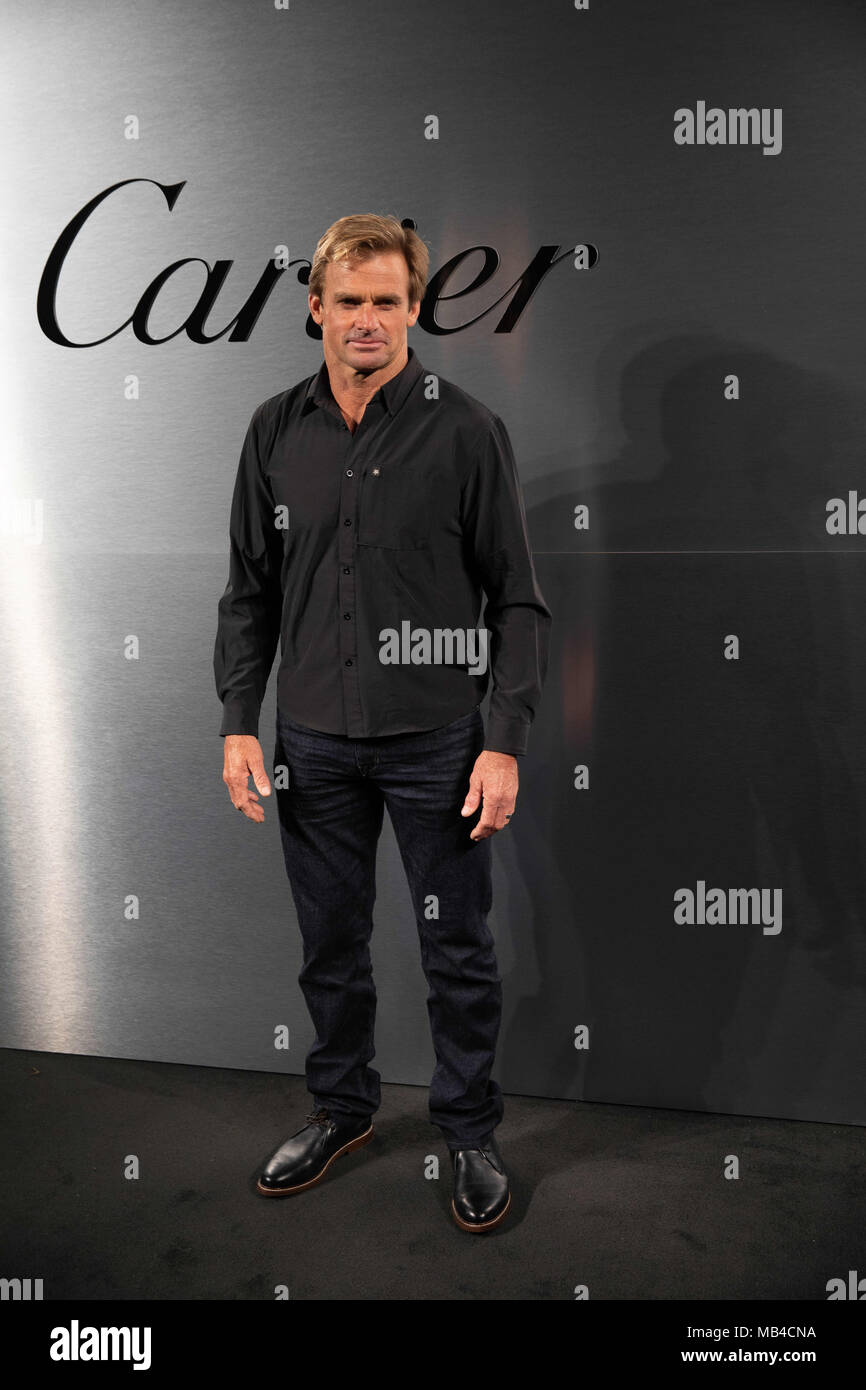 San Francisco, California, USA. 5th Apr, 2018. Surfer LAIRD HAMILTON arrives on the red carpet for the Santos de Cartier Watch Launch at Pier 48 on April 5, 2018 in San Francisco, California Credit: Greg Chow/ZUMA Wire/Alamy Live News Stock Photo