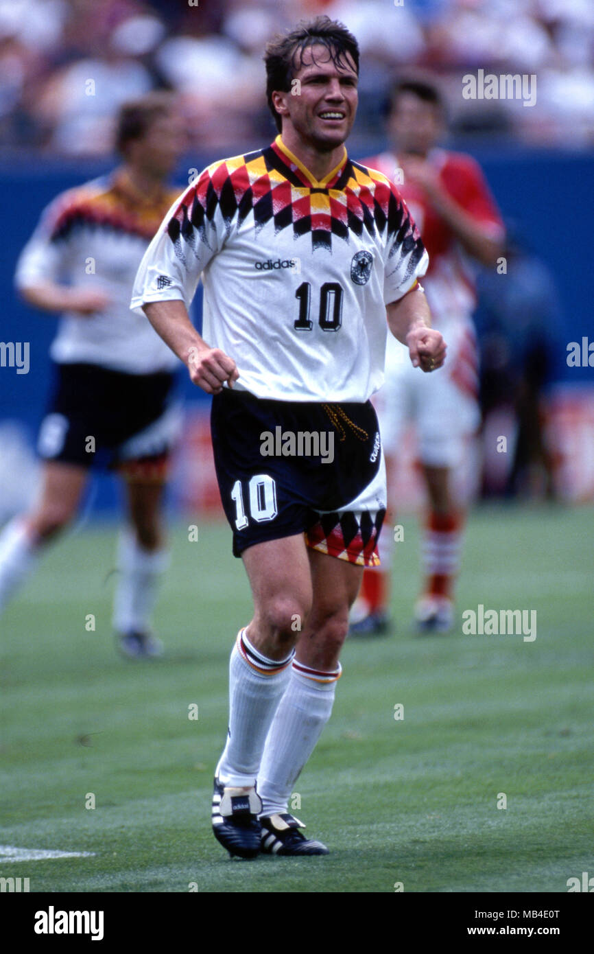 FIFA World Cup - USA 1994 10.7.1994, Giants Stadium, New York/New Jersey. World Cup Quarter Final, Bulgaria v Germany. Lothar Matths - Germany Stock Photo