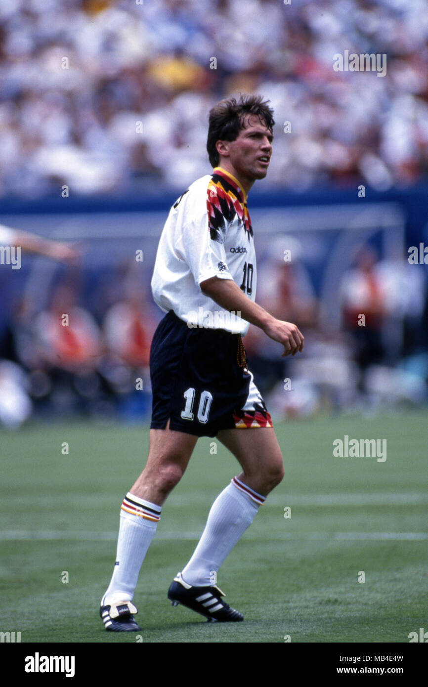 FIFA World Cup - USA 1994 10.7.1994, Giants Stadium, New York/New Jersey. World Cup Quarter Final, Bulgaria v Germany. Lothar Matths - Germany Stock Photo
