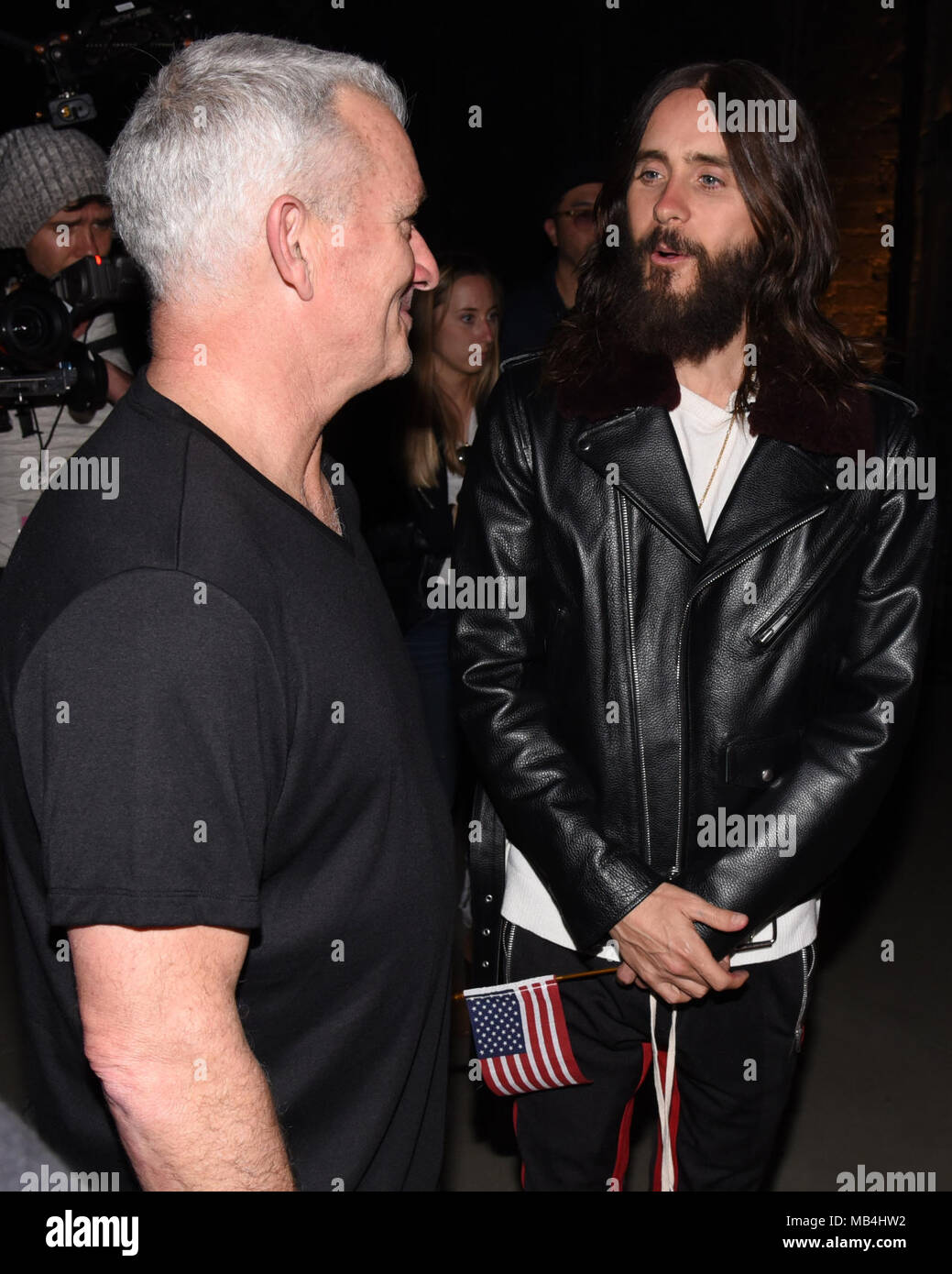Los Angeles, USA. 06th Apr, 2018. Jared Leto attends the Thirty Seconds To Mars 'Mars Across America Tour' at The Museum of America Pop-Up release party for the 'America' album at Hubble Studios on April 6, 2018 in Los Angeles, California. Credit: The Photo Access/Alamy Live News Stock Photo