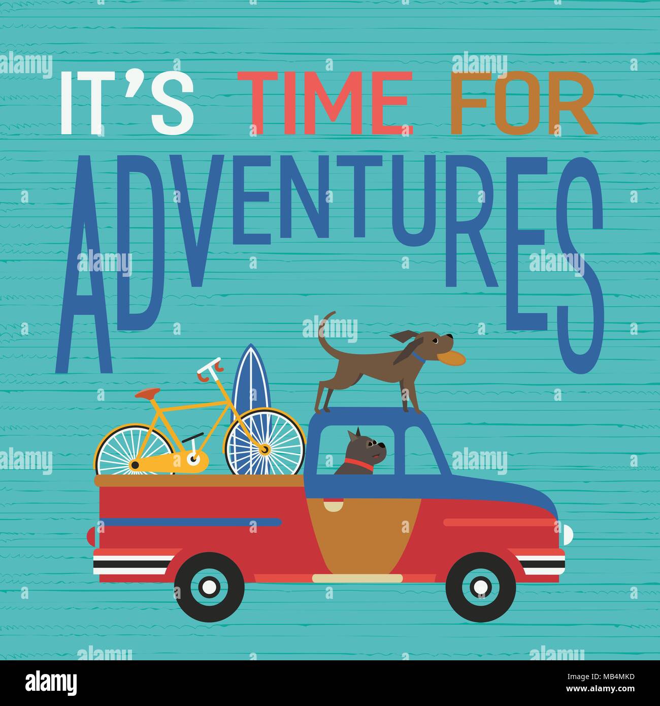 Time for adventure. Stock Vector