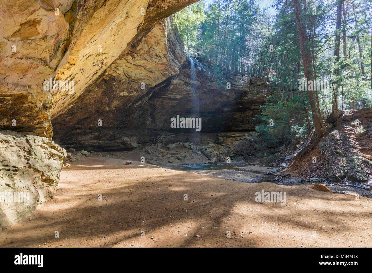 Ash Cave In Hocking Hills State Park. Stock Photo