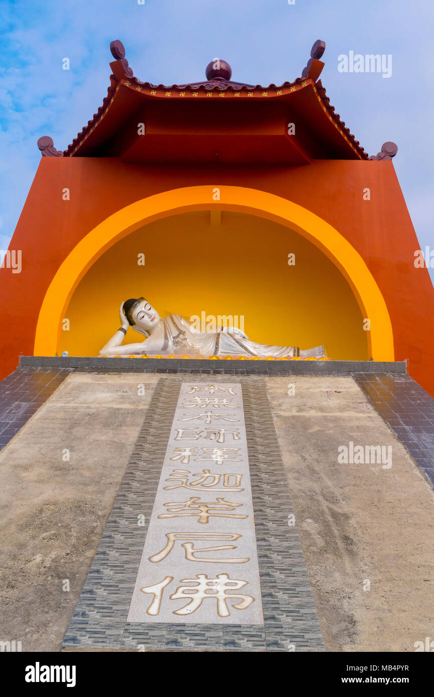 Architecture of Buddhist temple and Pagoda Myanmar style in Galang