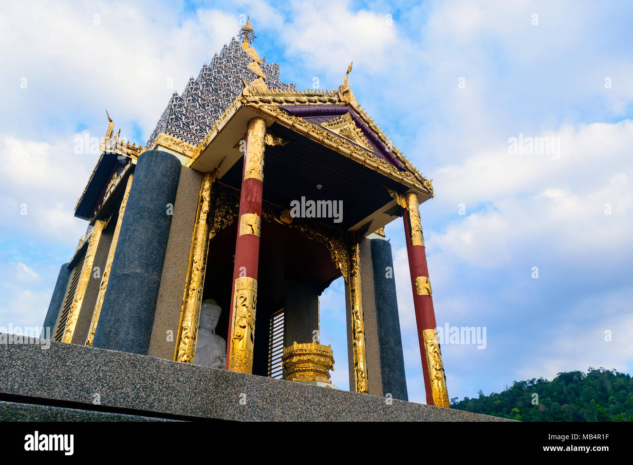 Architecture of Buddhist temple and Pagoda Myanmar style in Galang