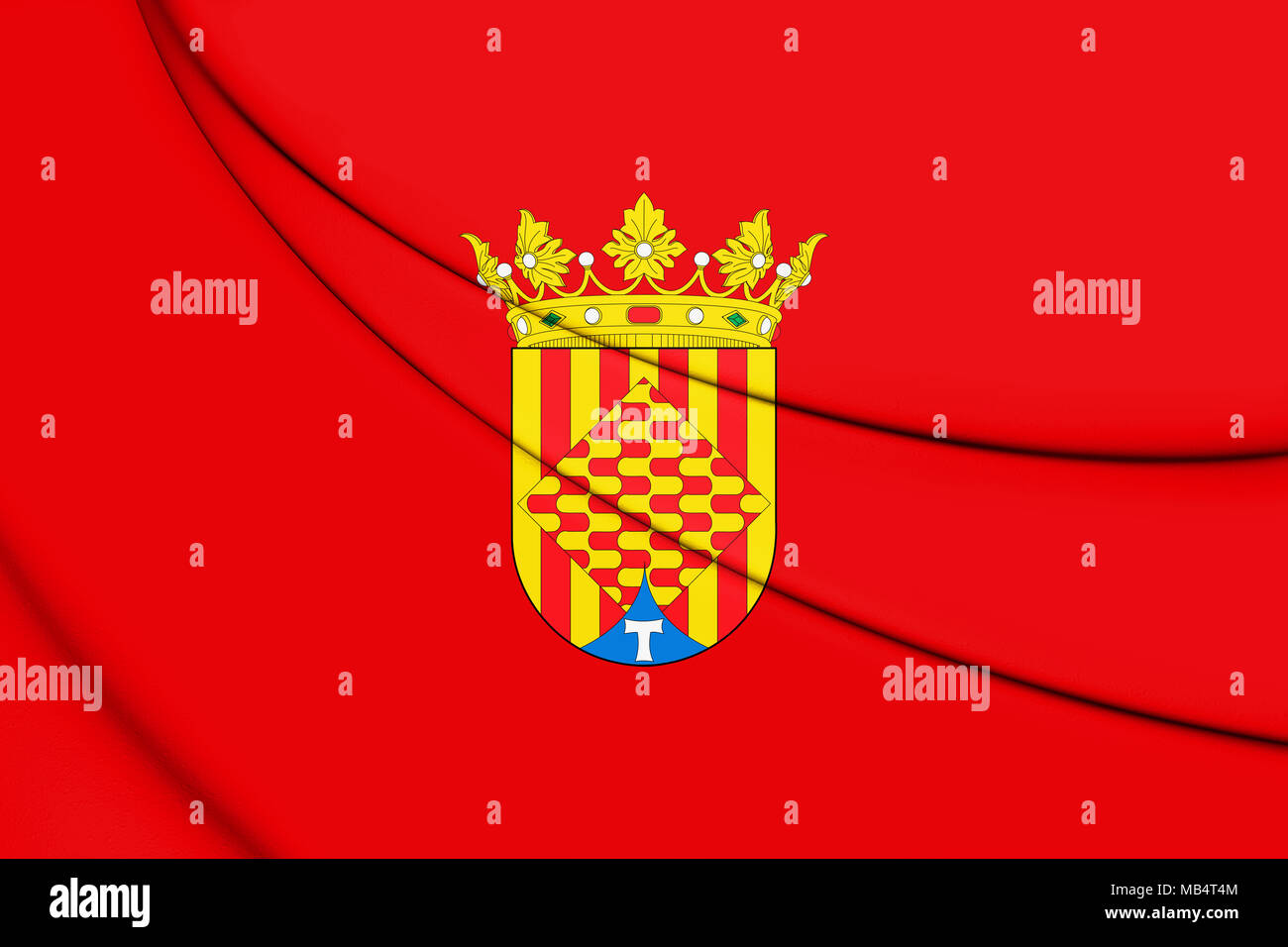 3D Flag of Tarragona Province, Spain. 3D Illustration Stock Photo Alamy